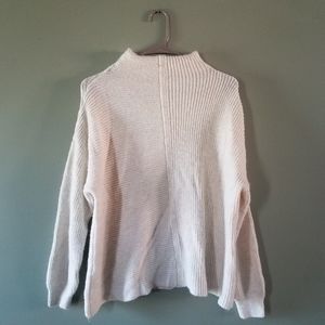 Topshop Cream Turtleneck Oversized Sweater